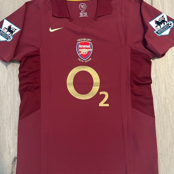 Arsenal Thierry Henry #14 Premier 2005/06 Soccer Jersey Red shirt Men size Footbal