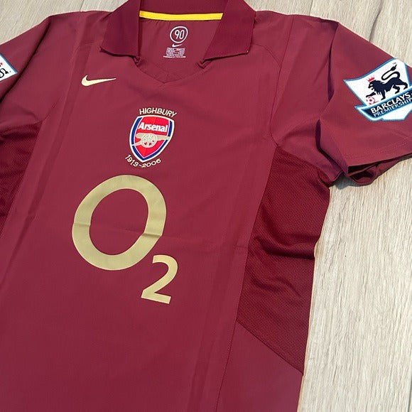 Arsenal Thierry Henry #14 Premier 2005/06 Soccer Jersey Red shirt Men size Footbal