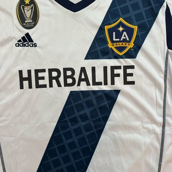 Soccer Jersey Los Angeles Galaxy Retro David Beckham Home White 2012 Men Size