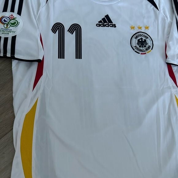 Germany Miroslav Klose 2006 Soccer Jersey Home FWC #11 size white Men Football