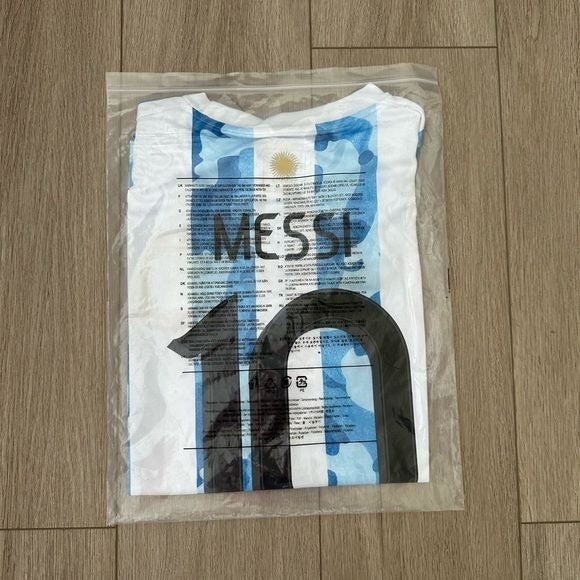 Argentina Messi 10 Soccer Jersey Home Albiceleste 2021 Copa America Final Men