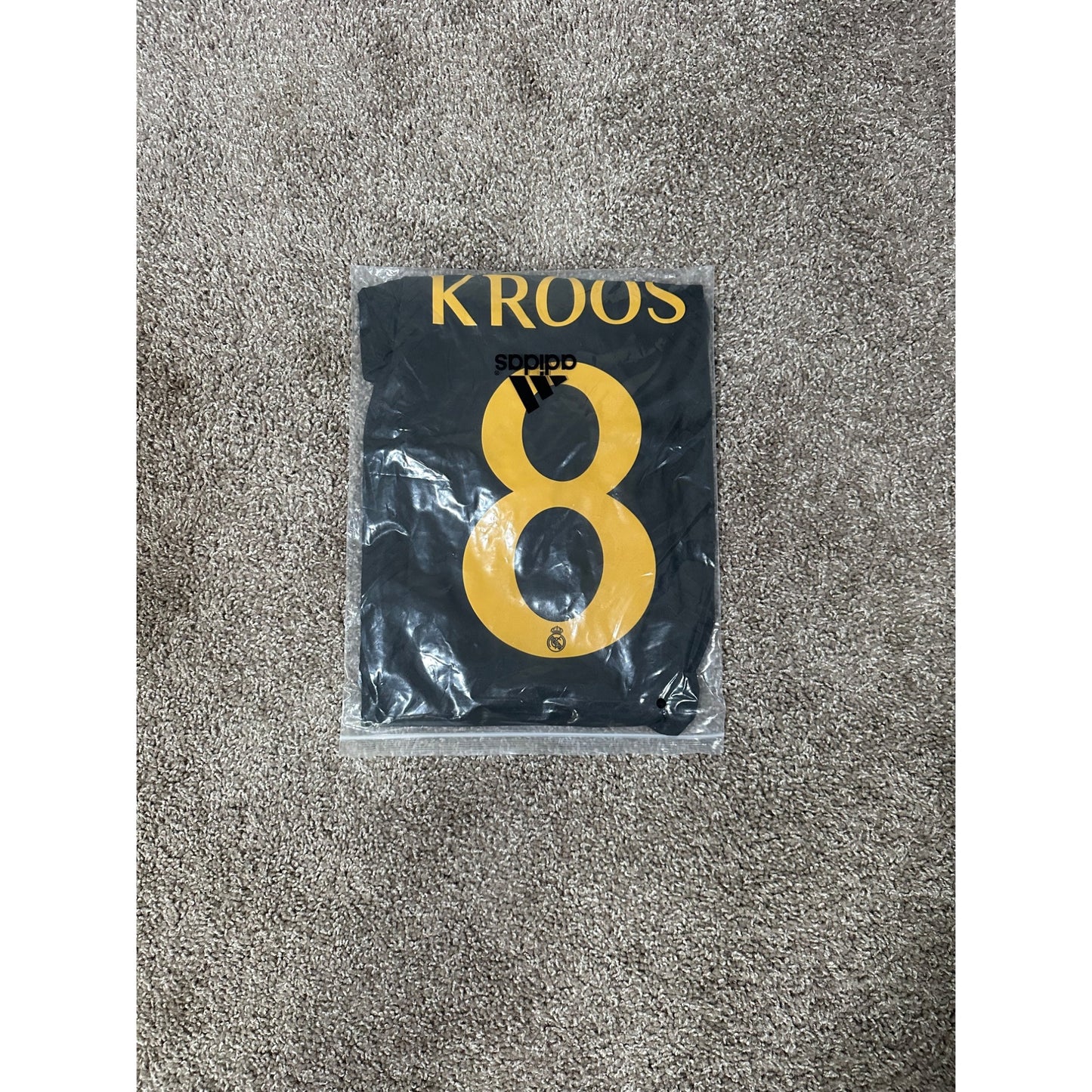 Real Madrid Toni Kroos #8 Soccer Jersey Black Away 2023/24 UCL Men Shirt Size
