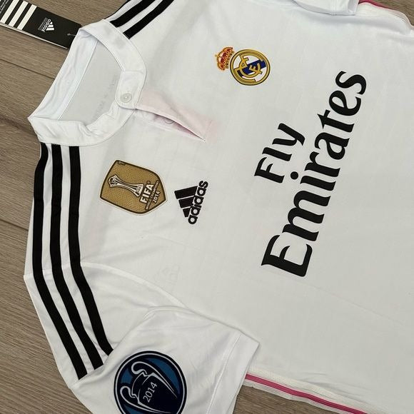 Real Madrid Retro 14/15 James Rodriguez #10 Soccer Jersey Champions Home Men