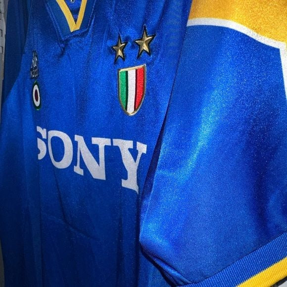 Juventus #10 Alessandro Del Piero 1995/96 Retro Soccer Jersey Away Blue Men Size