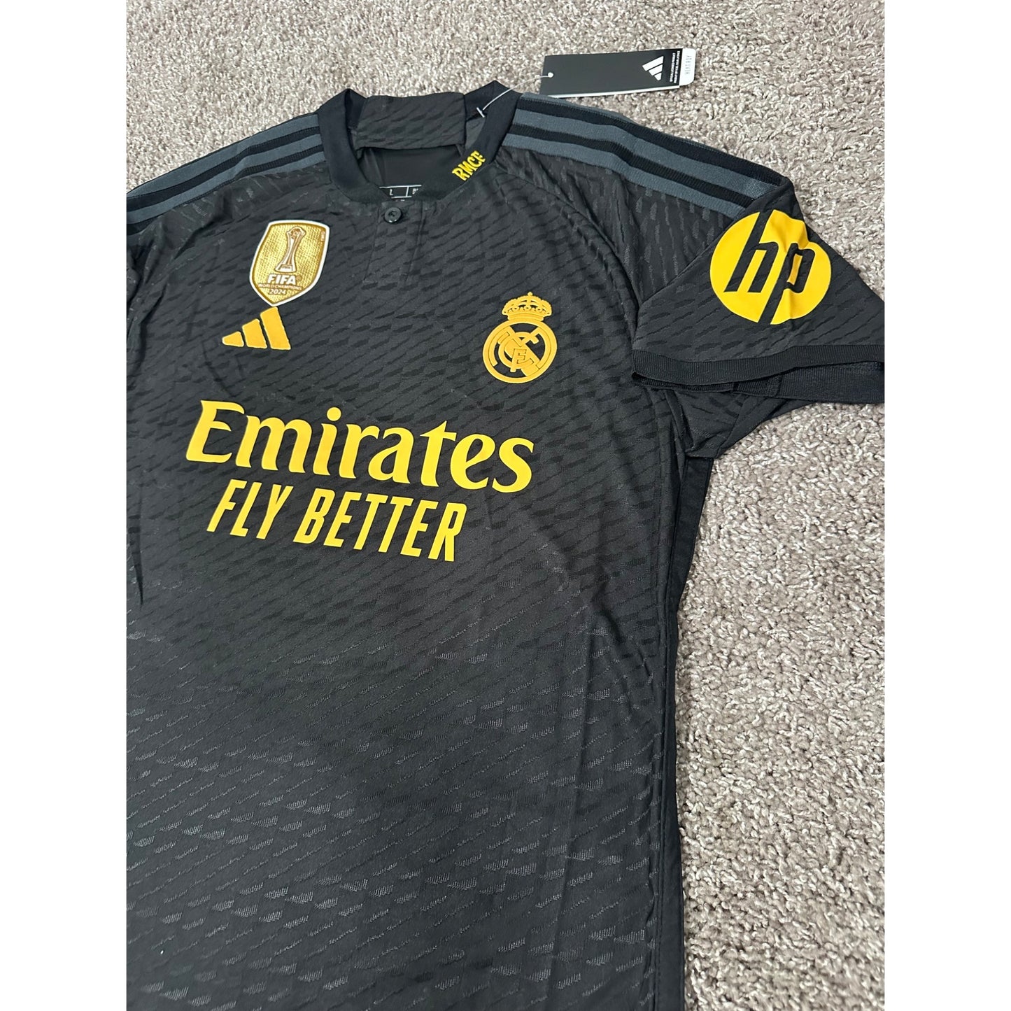 Real Madrid Toni Kroos #8 Soccer Jersey Black Away 2023/24 UCL Men Shirt Size