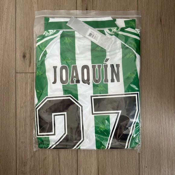 Real Betis Joaquin #27 Retro Soccer Jersey Home Green 95/97 Men size Shirt