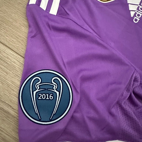 Real Madrid Retro Cardiff Final 2017 Cristiano Ronaldo #7 Away Purple Men Football