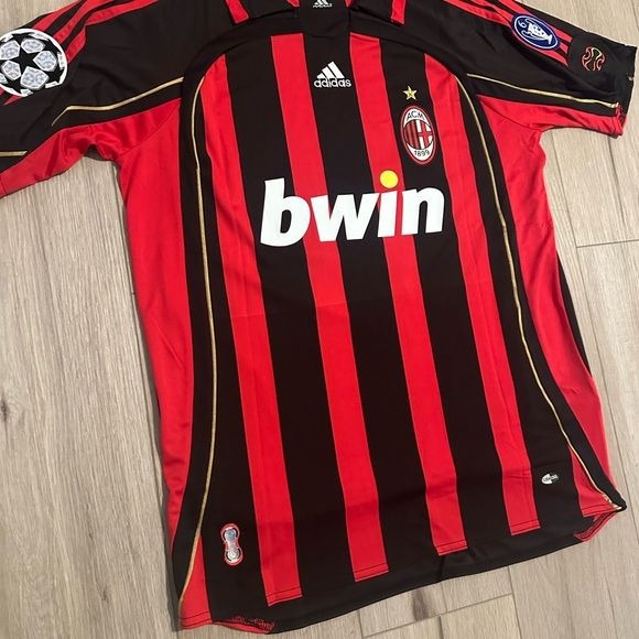 Milan 06/07 Paolo Maldini #3 Home Soccer Jersey Retro Rossoneri Men Size shirt