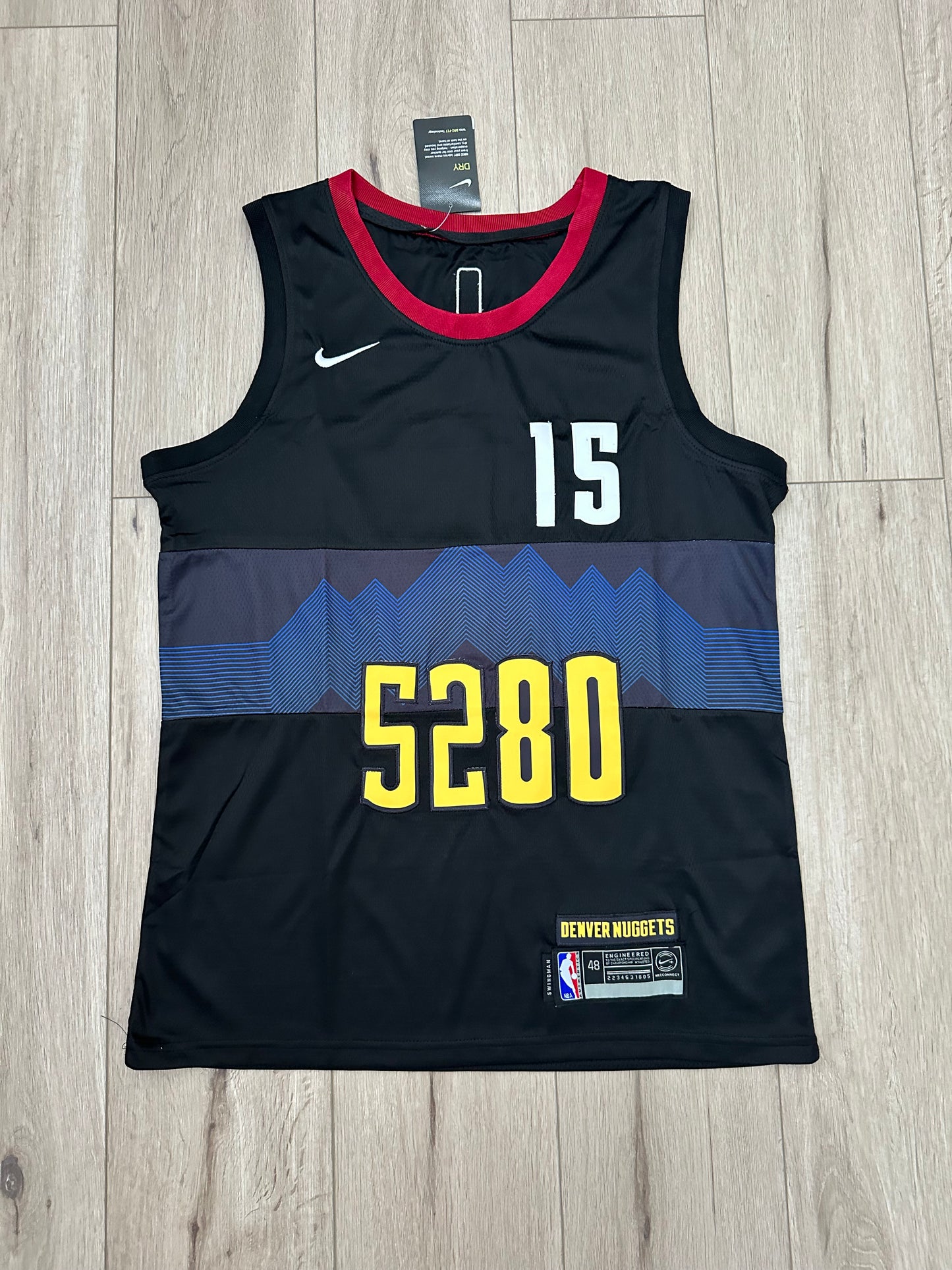 Basketball Jersey Nikola Jokic #15 City Edition Black 2024 Men Size Denver