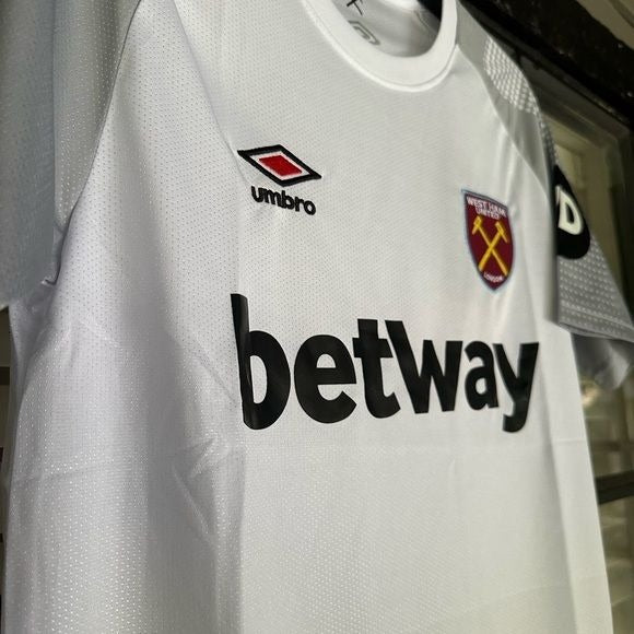 West Ham 2024/25 White Away Soccer Jersey Men Size Shirt No name Football