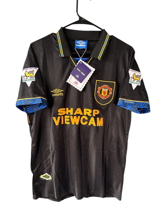 Manchester United Ryan Ryan Giggs #11 Black Away Retro Soccer Jersey 93/94 Men