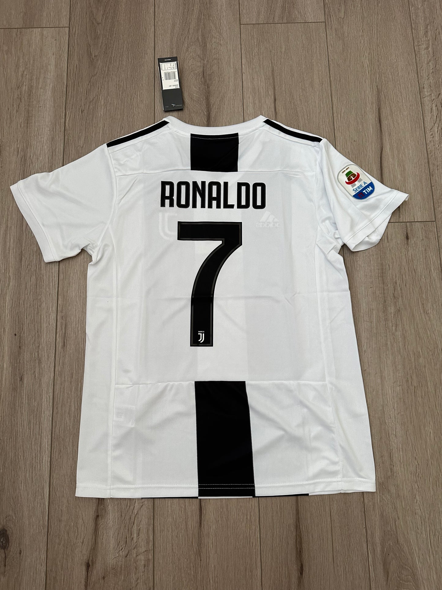 Ronaldo CR7 Soccer Jersey Retro 18/19 Juventus Home Black White Shirt #7 Men