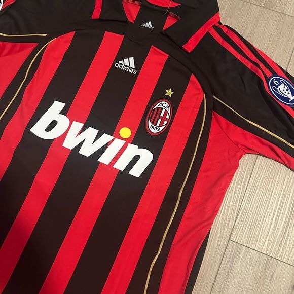 Milan 06/07 Paolo Maldini #3 Home Soccer Jersey Retro Rossoneri Men Size shirt