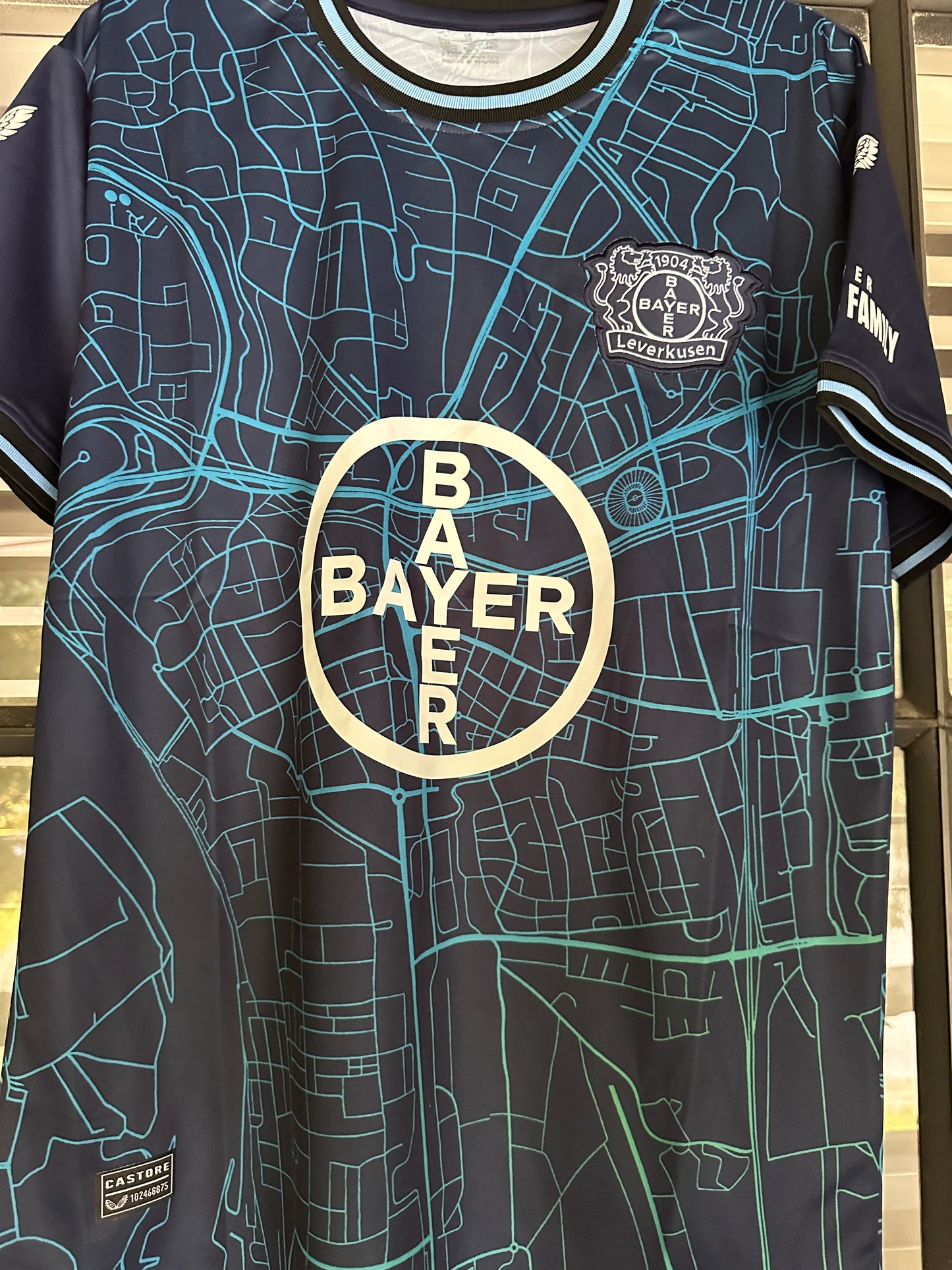 Bayern 04 Leverkusen 2024/25 No Name Away Blue Soccer Jersey Shirt Men Size