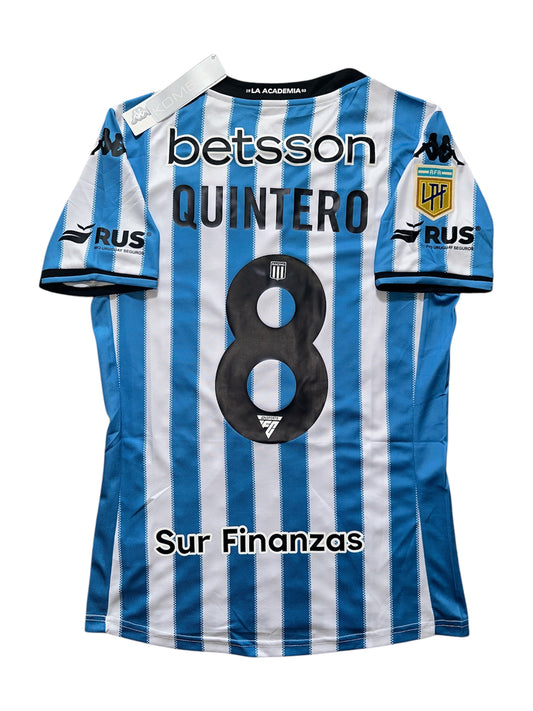 Racing Quintero Jersey Home Blue #8 Player Version Men size