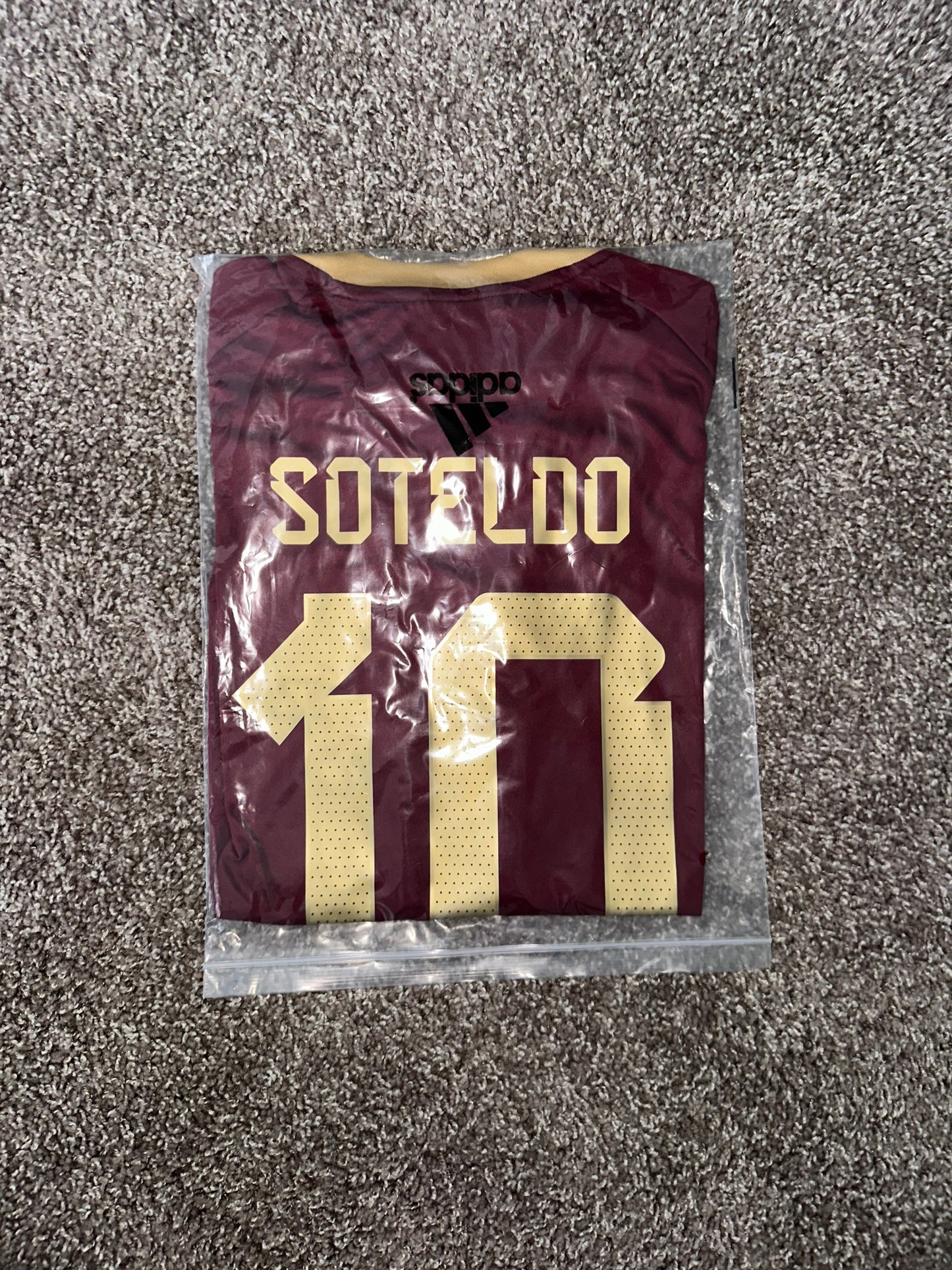 Venezuela Yeferson Soteldo #10 Home Red Soccer Jersey Cup 2024 Men Size Shirt