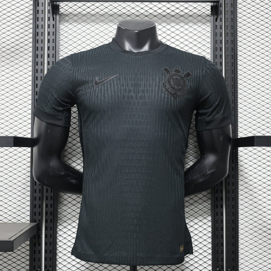 Corinthians Soccer Jersey Away 2024/25 Black Player Version