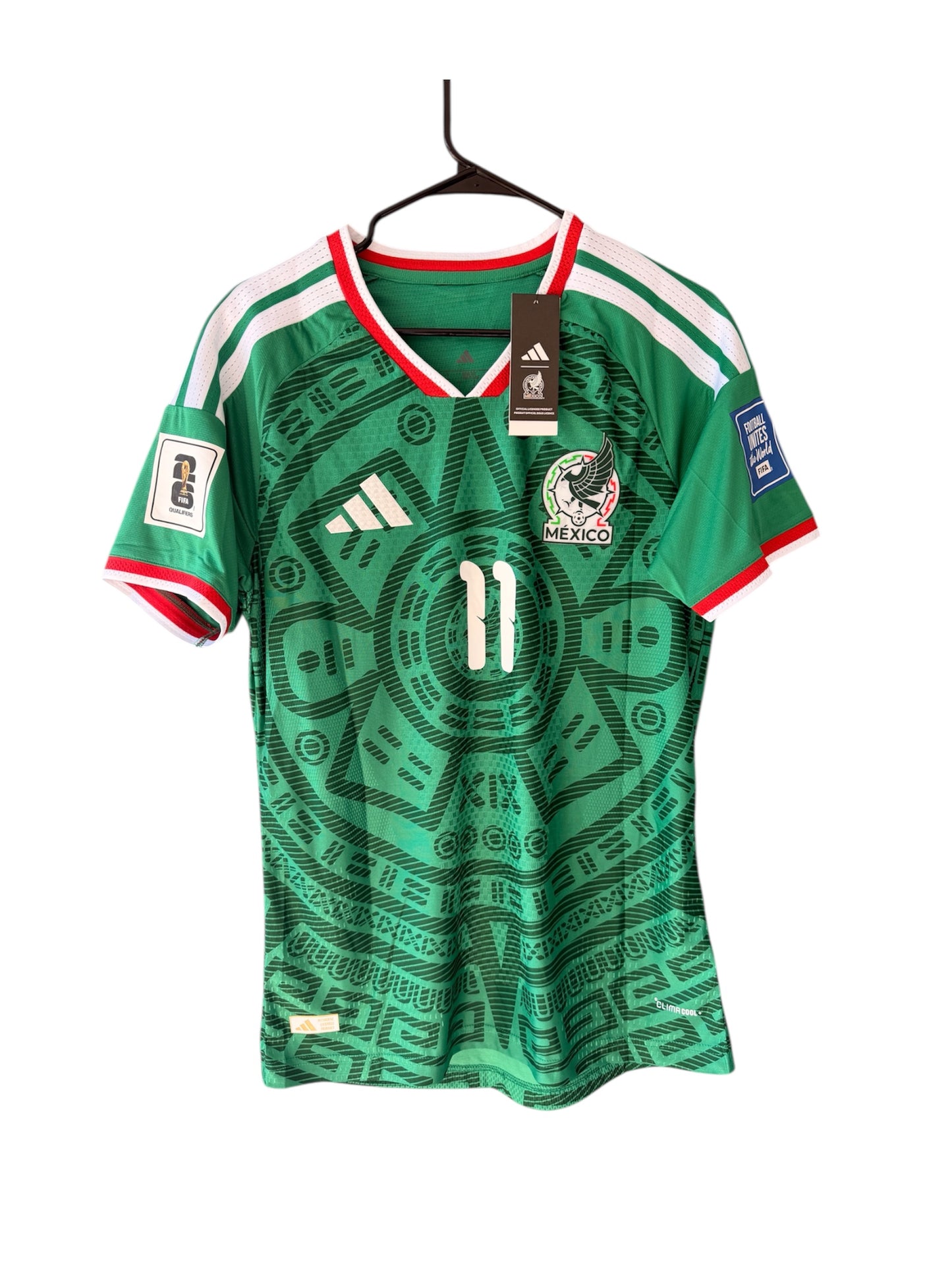 Mexico 2026 Home Player Version Soccer Jersey – Santiago Gimenez #11 – Green – Men’s