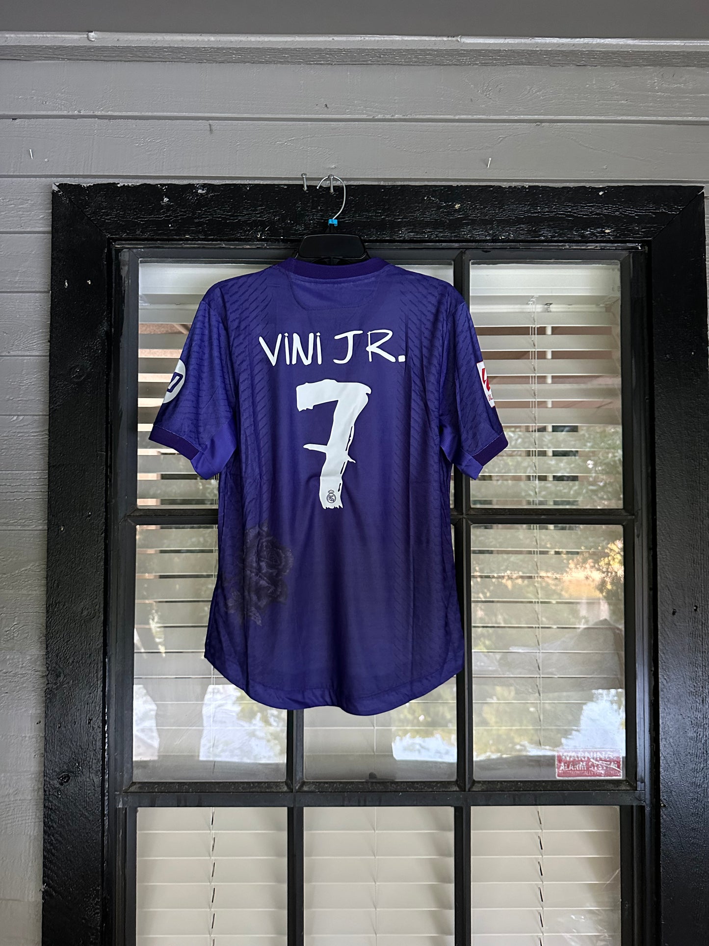 Real Madrid Vini Jr #7 Soccer Jersey 23/24 Purple Men Shirt Size Football Player