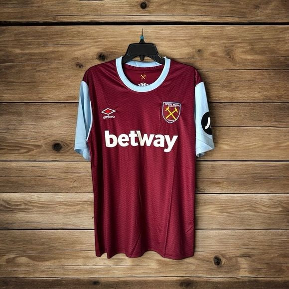 West Ham No Name Home Red Soccer Jersey 2024/25 League Men Size Shirt Football