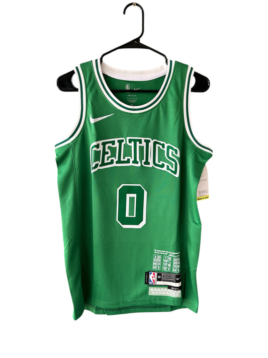 Boston Celtics Jayson Tatum Retro Basketball Jersey Green Men Size