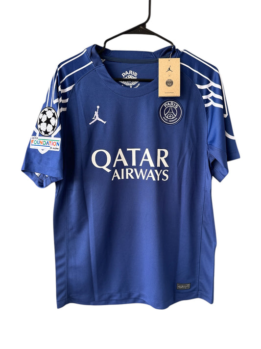 PSG Dembele #10 Third Blue 2024/25 Soccer Jersey UCL Men Size