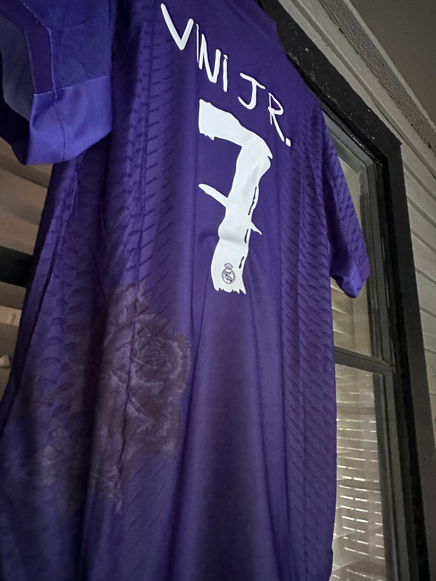 Real Madrid Vini Jr #7 Soccer Jersey 23/24 Purple Men Shirt Size Football Player