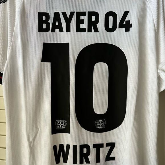 Bayern Leverkusen Florian Wirtz #10 Soccer Jersey 23/24 Away White Men Player