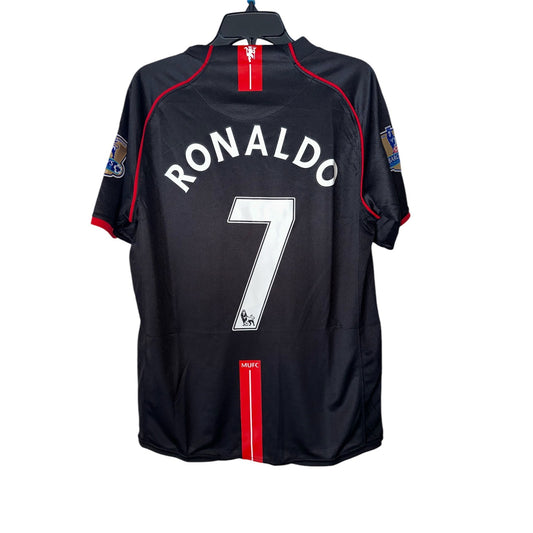 Manchester United Retro 2008 Cristiano Ronaldo #7 Away Black Soccer Jersey Men