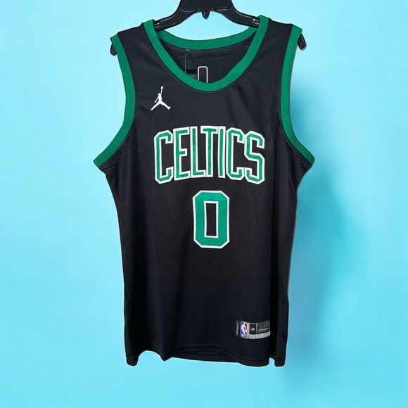 Jayson Tatum Basketball Jersey White Green Boston Celtics Men Size Pluss