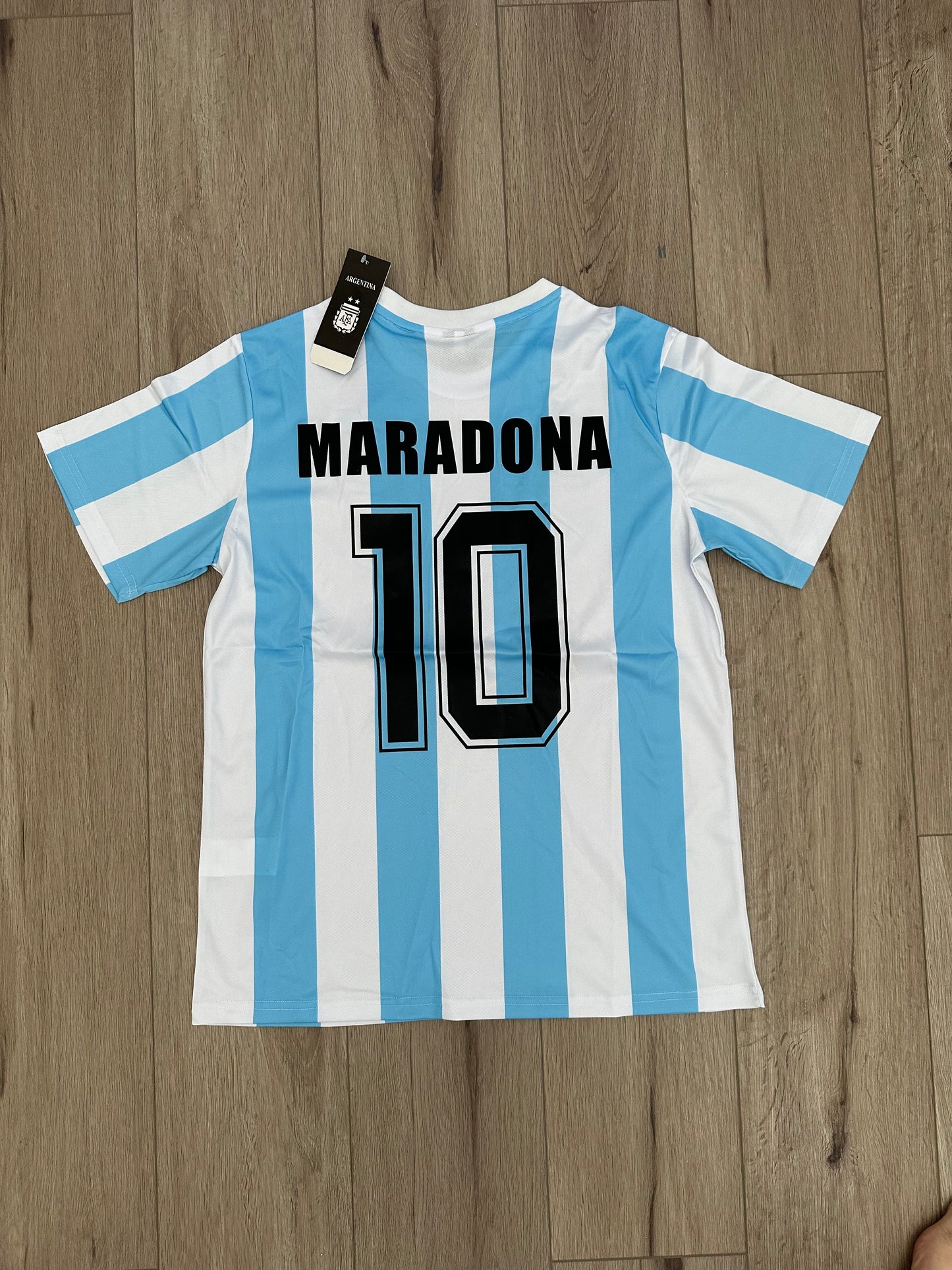 Diego Maradona Soccer Jersey Retro 1986 Home Blue size Men Shirt