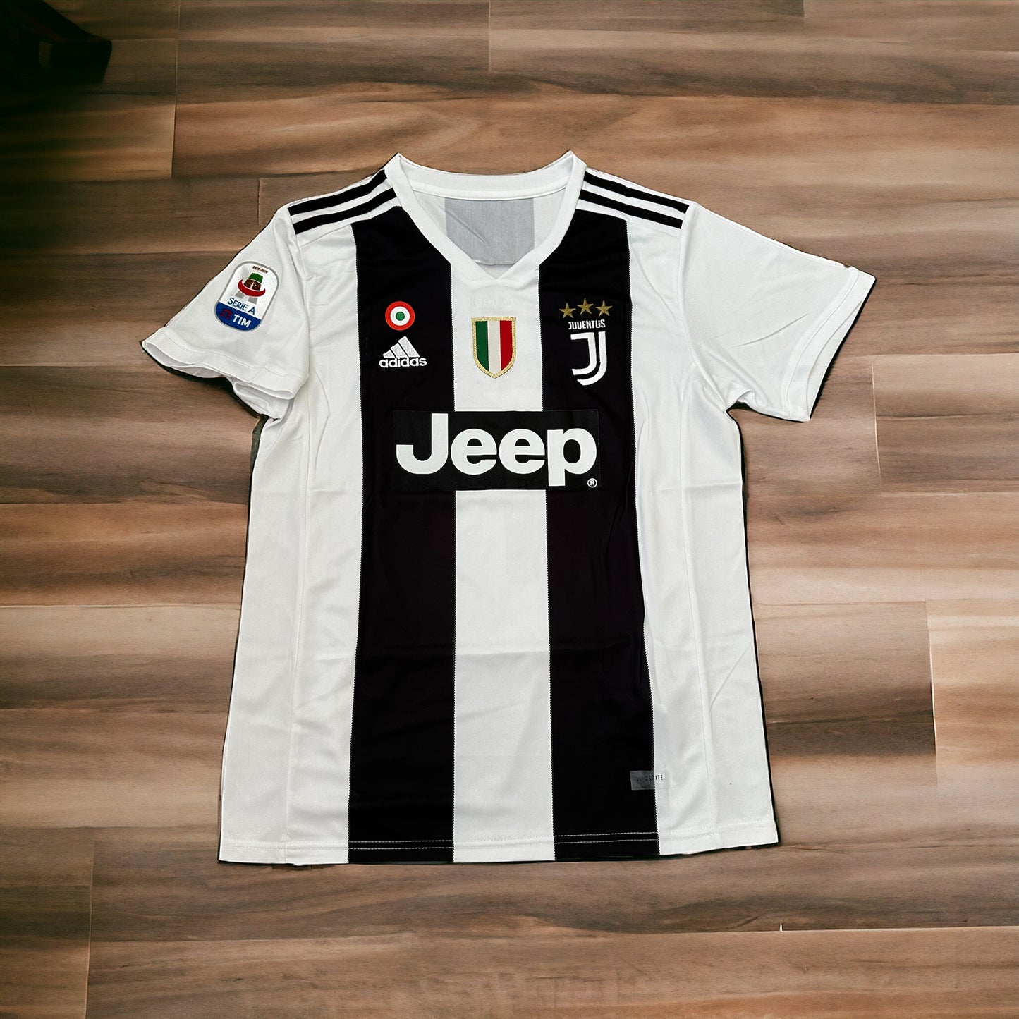 Ronaldo CR7 Soccer Jersey Retro 18/19 Juventus Home Black White Shirt #7 Men