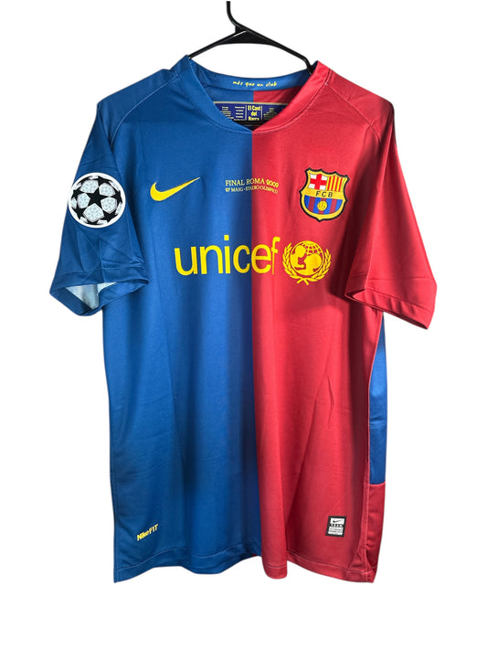 Barcelona Soccer Jersey Lionel Messi #10 Final UCL 2009 Home Regular Men Size