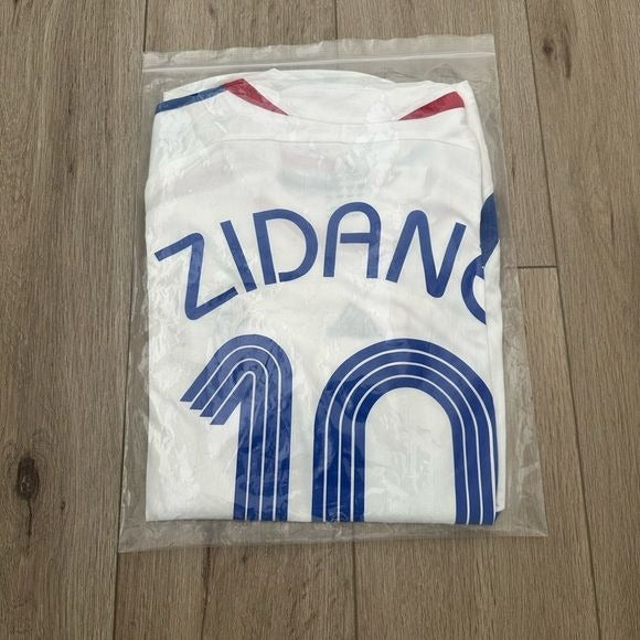 France Zinedine Zidane Retro Soccer Jersey #10 white FWC 2006 Final Shirt Men