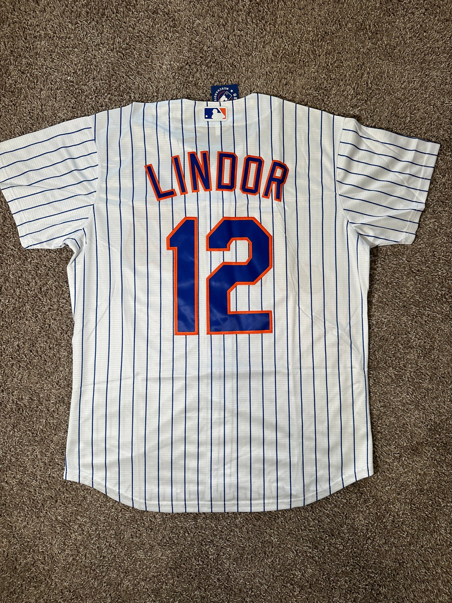 New York Mets Francisco Lindor Baseball Jersey Home White Men Size