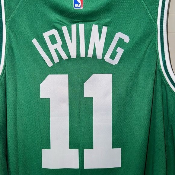 Kyrie Irving Celtics Basketball Jersey #11 Boston Black Green Men Size