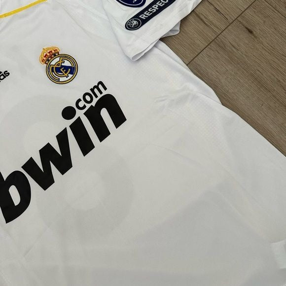 Soccer Jersey Ricardo Kaka #8 Retro 09/10 Home White Real Madrid UCL Men Size