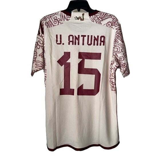 Mexico Uriel Antuna #15 Soccer Jersey 2022 Beige Away Team Men Size Shirt