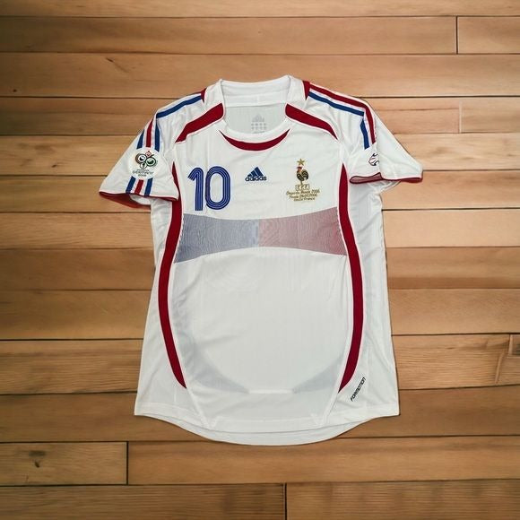 France Zinedine Zidane Retro Soccer Jersey #10 white FWC 2006 Final Shirt Men