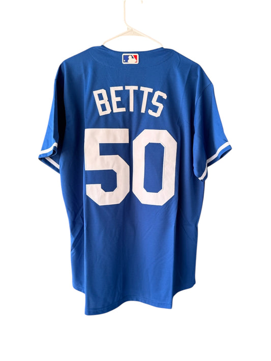 Los Angeles Dodgers Mookie Betts #50 Blue Baseball Jersey Men