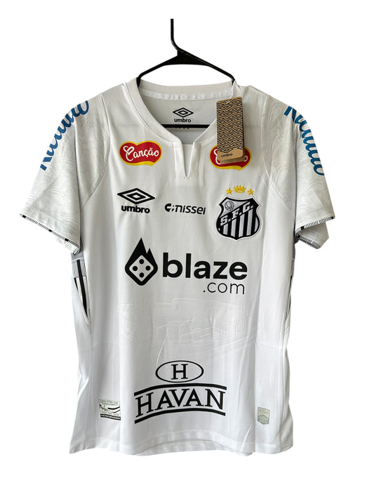 Neymar Jr #11 Santos 24/25 Home White Soccer Jersey Men True Size Shirt