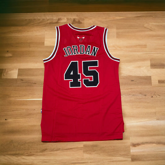 Chicago Bulls Michael Jordan #45 Basketball Jersey Red Men Size Sports