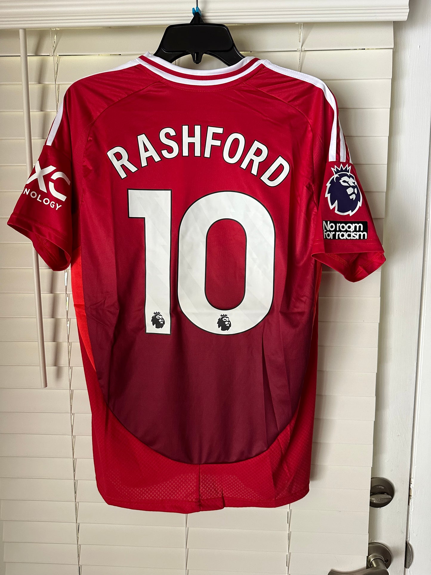 Manchester United Marcus Rashford #10 Home Red 2024/25 Soccer Jersey Men Size