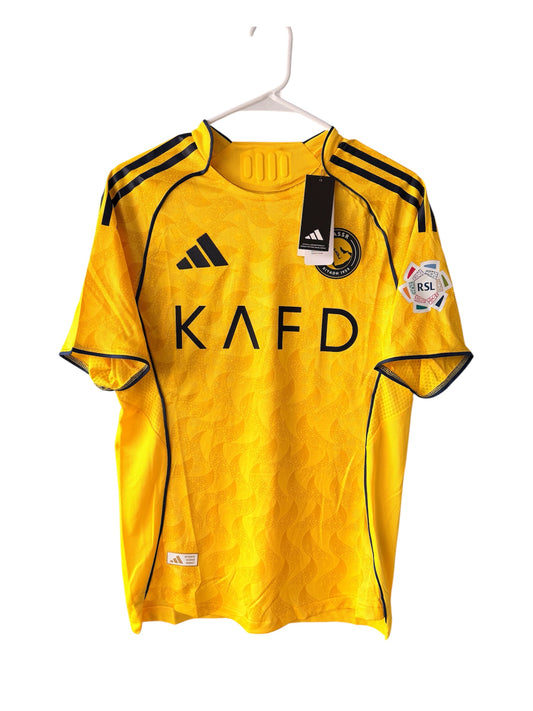 Al Nassr Cristiano Ronaldo #7 Player Version Jersey 2025/26 Home Yellow Men