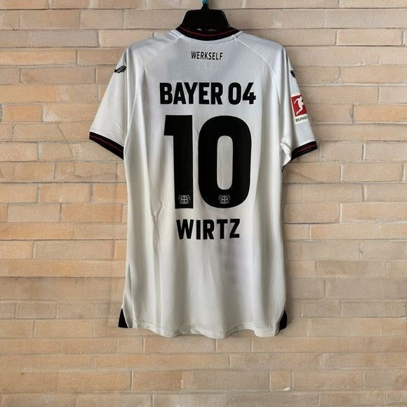 Bayern Leverkusen Florian Wirtz #10 Soccer Jersey 23/24 Away White Men Player