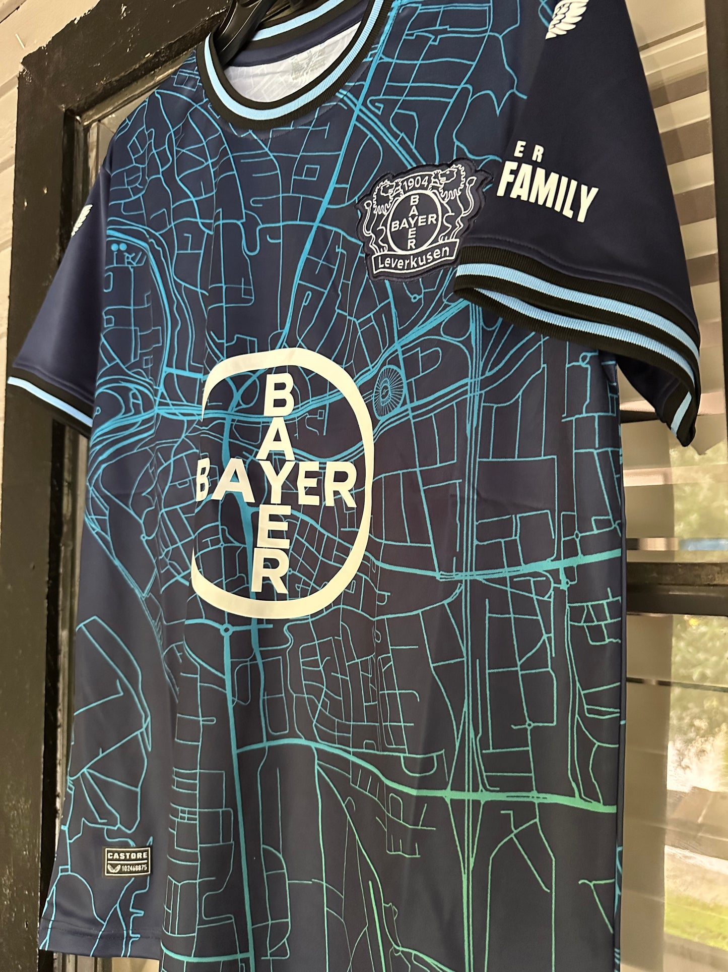 Bayern 04 Leverkusen 2024/25 No Name Away Blue Soccer Jersey Shirt Men Size