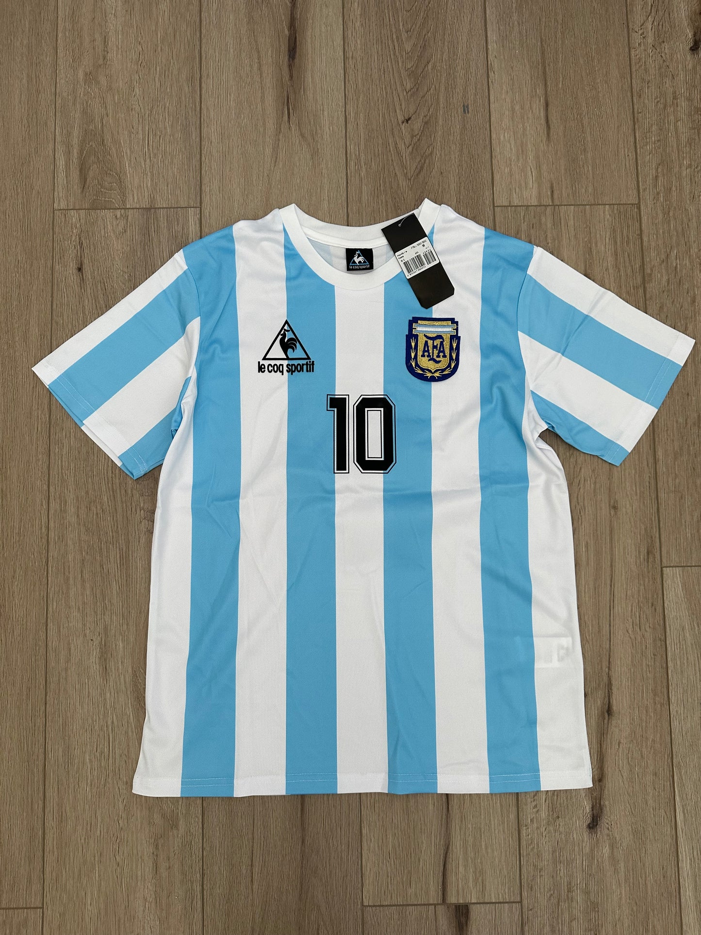 Diego Maradona Soccer Jersey Retro 1986 Home Blue size Men Shirt