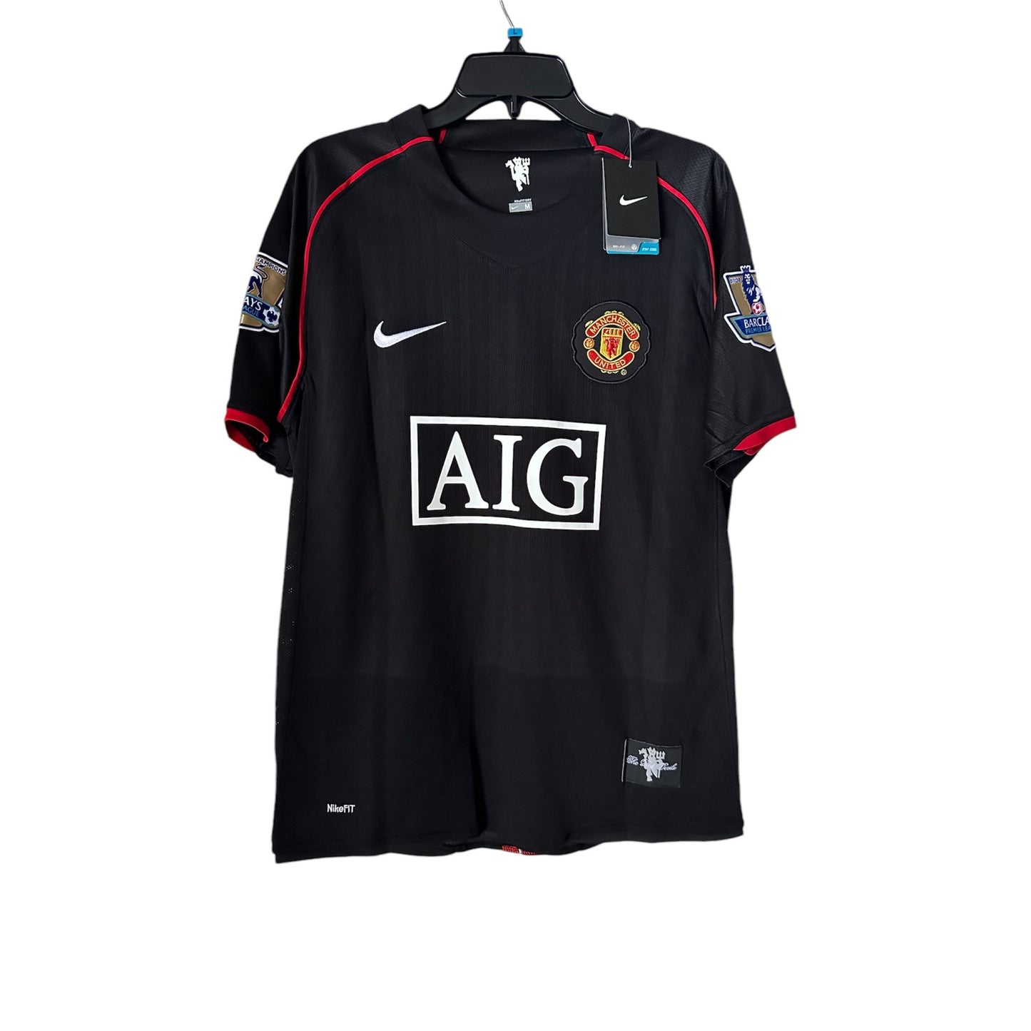 Manchester United Retro 2008 Cristiano Ronaldo #7 Away Black Soccer Jersey Men