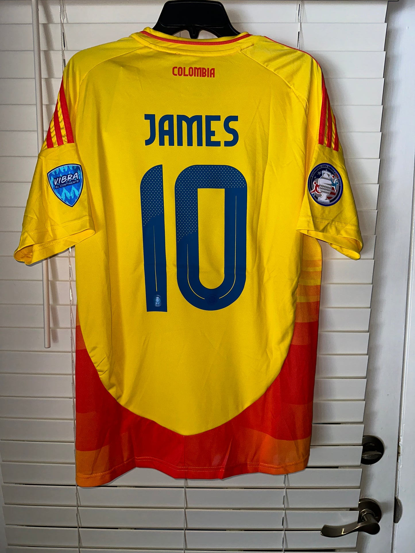 Colombia James Rodriguez #10 Soccer Jersey 2024 Yellow Home Cup Men Size Shirt