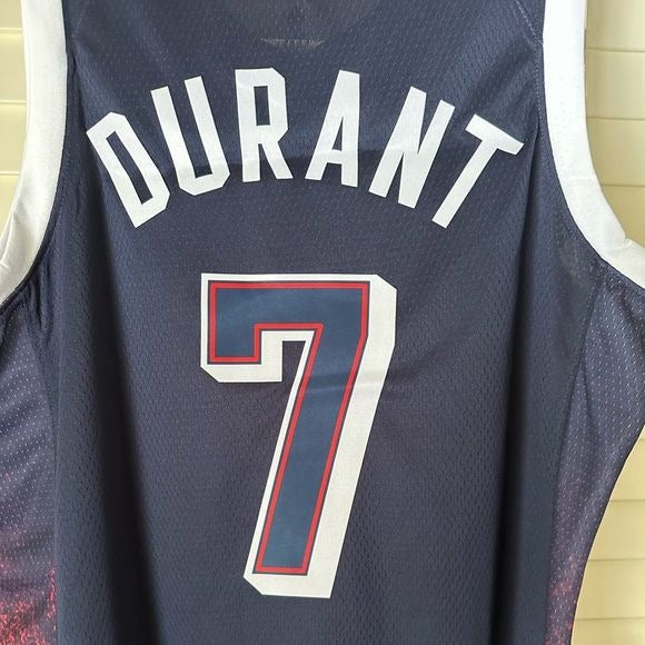 Basketball Jersey USA Team 2024 Kevin Durant Olympic Paris Blue Home Men Size